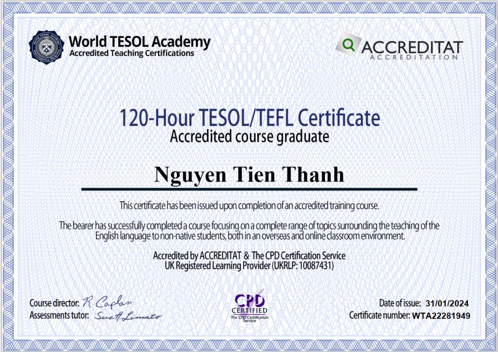 review world tesol academy